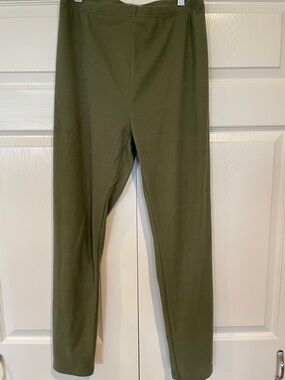 Olive Green Stretch Leggings